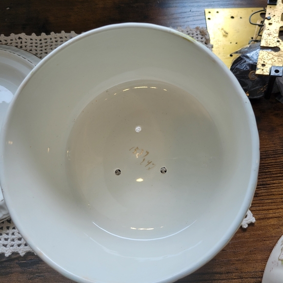 Antique Royal Bann Franz Anton Mehlem Round Porcelain Cheese Dome Keeper - Picture 7 of 10